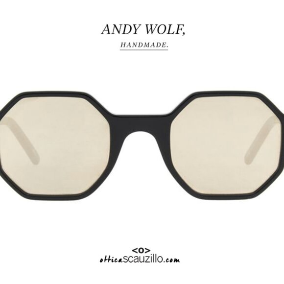 Andy Wolf Alfons Octagon Sunglasses Lens Zeiss Filter Cat 3 Neutral Cream Black - Picture 1 of 13